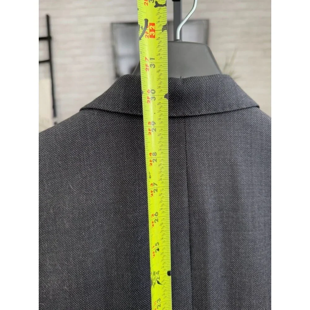 Alton Lane Virgin Wool Grey w purple lining Mens Two Button Blazer Jacket - Picture 4 of 6